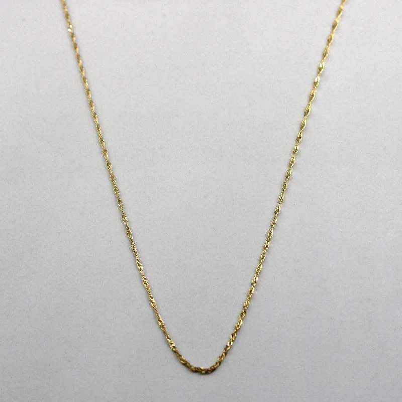 luxury diamond anniversary band 14k Yellow Gold Singapore Chain | 24"|
