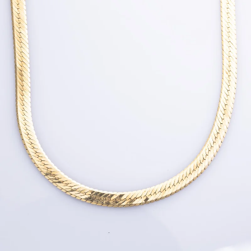 black tungsten wedding band for men 14k Yellow Gold Snake Chain | 16" |