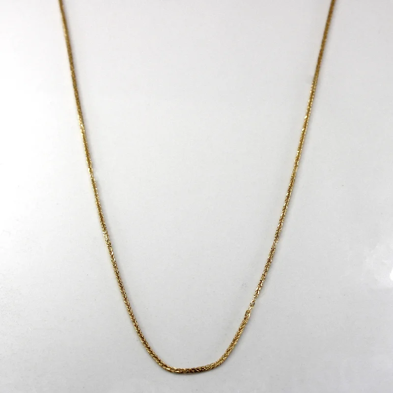 vintage rose gold engagement ring 14k Yellow Gold Wheat Chain | 26"|