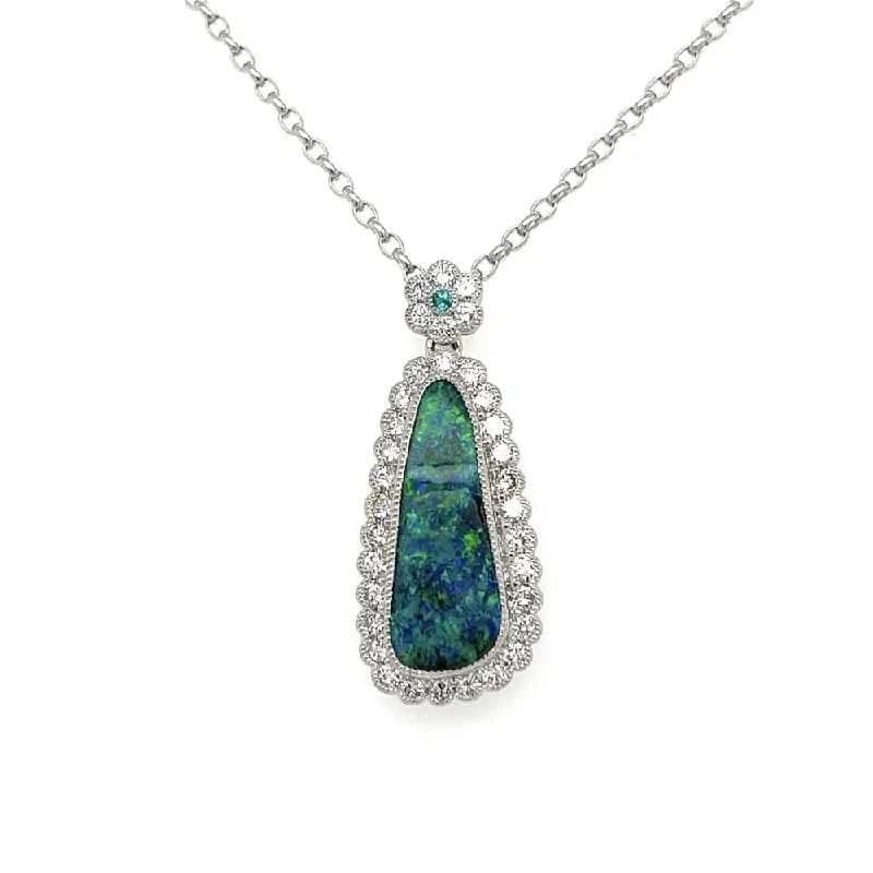 gothic bat ring sterling silver 18K WG 4.81ct Boulder Opal, .82tcw Diamond & .01ct Paraiba Necklace Regard Jewelry Austin, Texas gothic bat ring sterling silver 18K WG 4.81ct Boulder Opal, .82tcw Diamond & .01ct Paraiba Necklace Regard Jewelry Austin, Texas