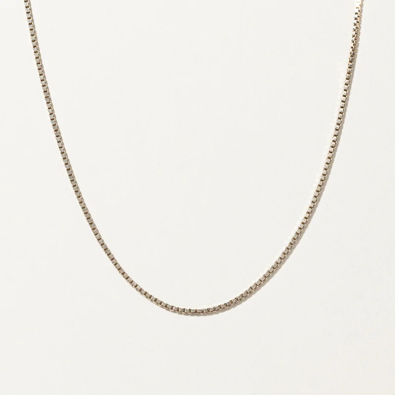 gemstone cluster earrings silver 18k White Gold Box Chain | 16" |