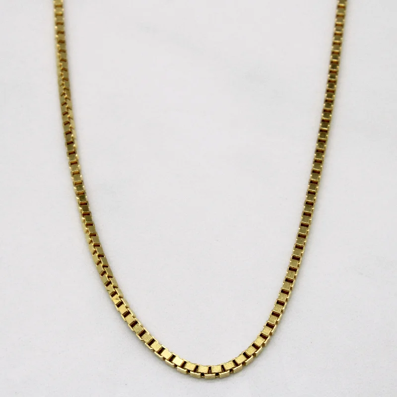 bohemian anklet with shells 18k Yellow Gold Box Link Chain | 26" |