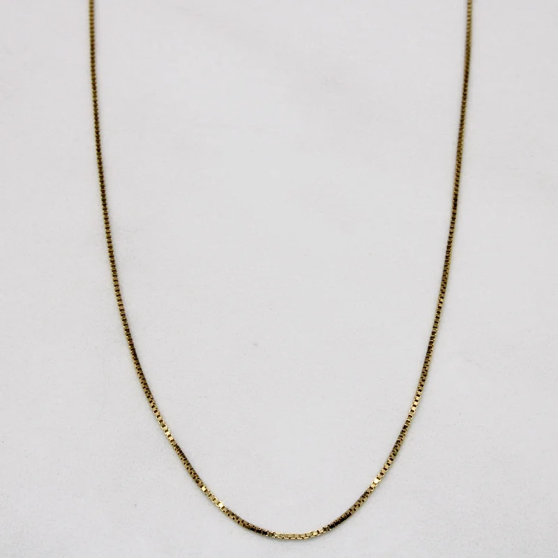sterling silver infinity loop ring 18k Yellow Gold Box Link Chain | 18" |
