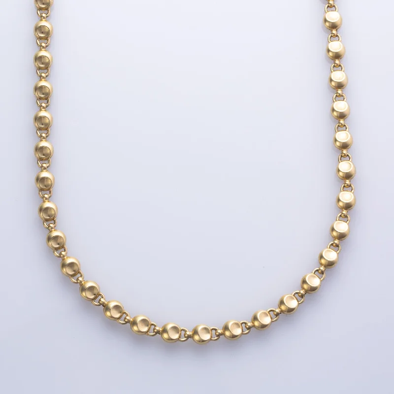 gold plated Cuban link chain 18k Yellow Gold Ball Chain | 16" |