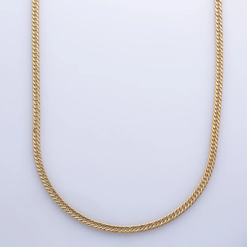 bold statement cuff bracelet 18k Yellow Gold Curb Chain | 18" |