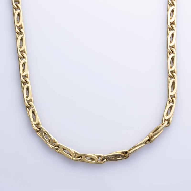rose gold bar bracelet personalized 18k Yellow Gold Italian Link Chain | 24" |