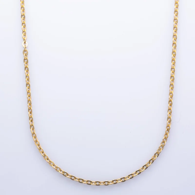 chunky silver hoop earrings 18k Yellow Gold Italian Cable Chain | 24" |
