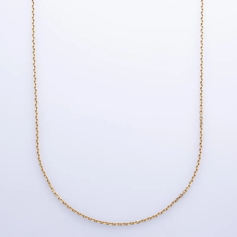 classic diamond solitaire necklace 18k Yellow Gold Cardano Chain | 20" |
