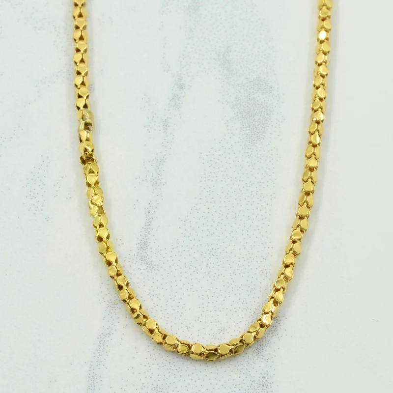 thin silver chain necklace 18k Yellow Gold Fancy Chain | 23.5" |