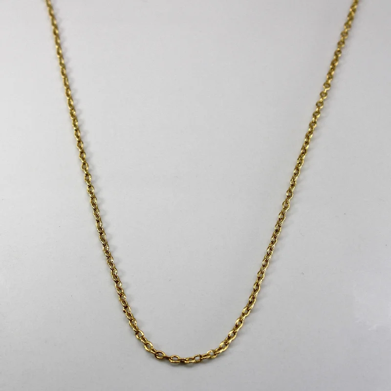 classic gold cuff bracelet 18k Yellow Gold Rolo Link Chain | 24"|
