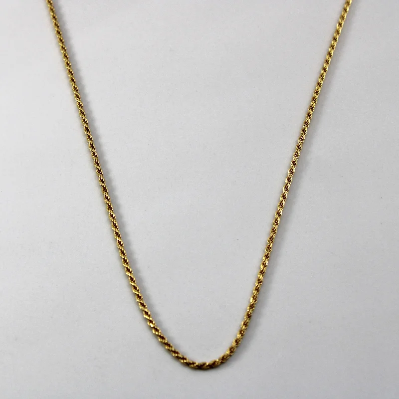 celestial moon and stars ring 18k Yellow Gold Rope Chain | 20"|