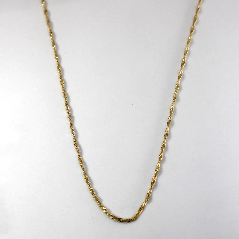 vintage gold engagement ring 18k Yellow Gold Singapore Chain | 16"|