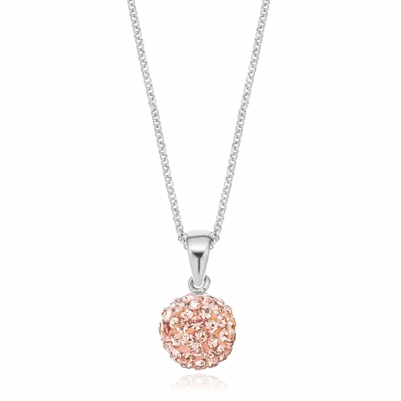 thin gold wire earrings Eclipse Sterling Silver Ball Necklace Made with Austrian Crystals Pendant
