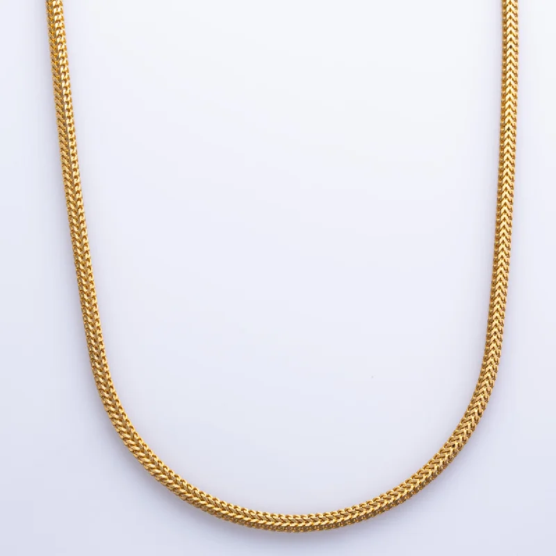 adjustable rope bracelet handmade 22k Yellow Gold Foxtail Chain | 20" |