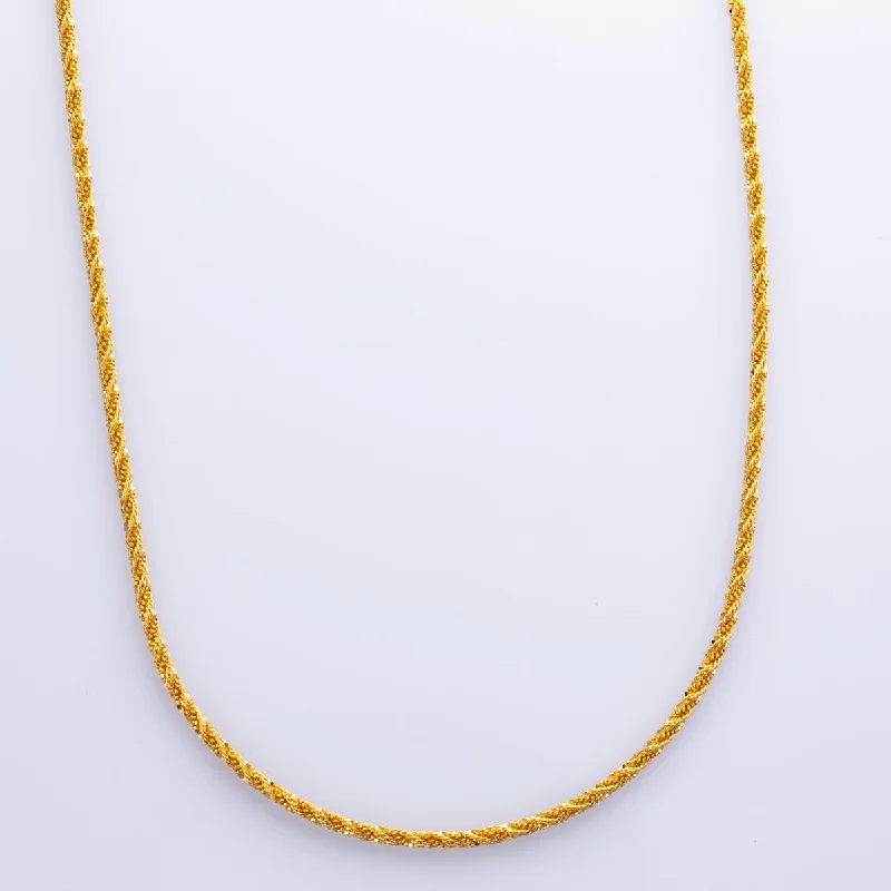 handcrafted silver cross pendant 22k Yellow Gold Rope Chain | 20" |