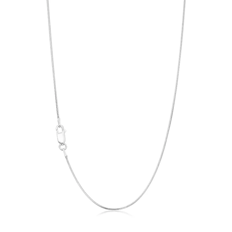 men’s silver wedding band Sterling Silver 42cm Snake Chain