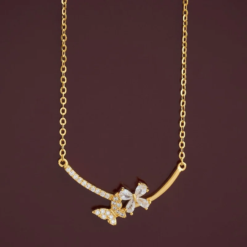 gold-plated figaro chain 92.5 Silver Necklace 176686