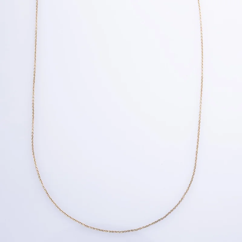 dainty opal nose ring 9k Yellow Gold Cable Chain | 16" |