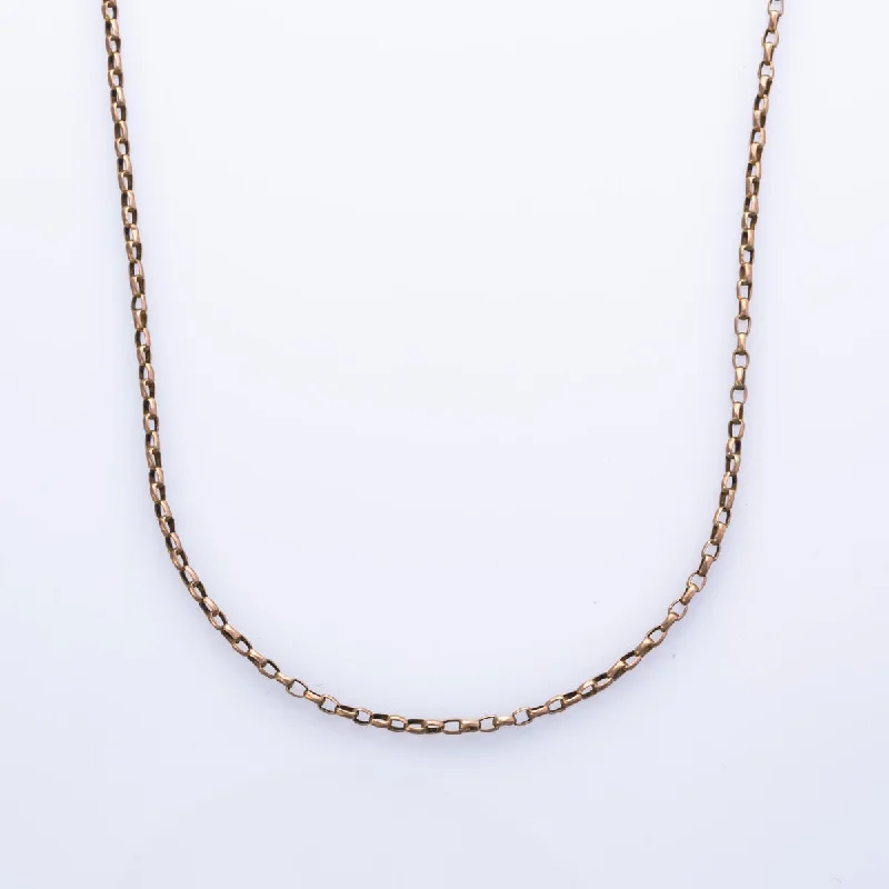 vintage-style floral brooch 9k Yellow Gold Rolo Chain | 20" |