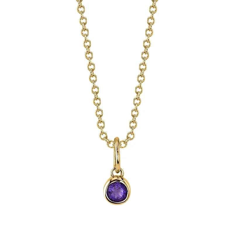 handmade wire-wrapped gemstone ring AMETHYST BIRTHSTONE CHARM