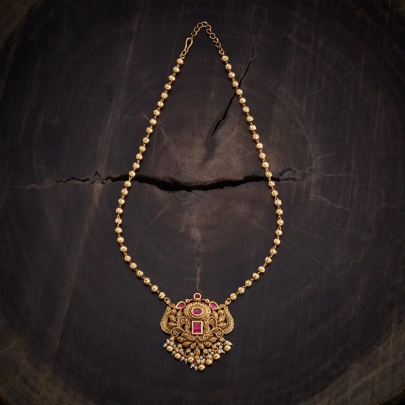handcrafted gemstone pendant Antique Necklace 163444