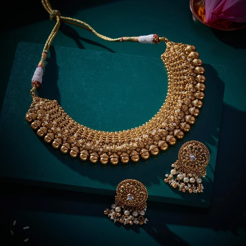dainty gold chain ring Antique Necklace 165088