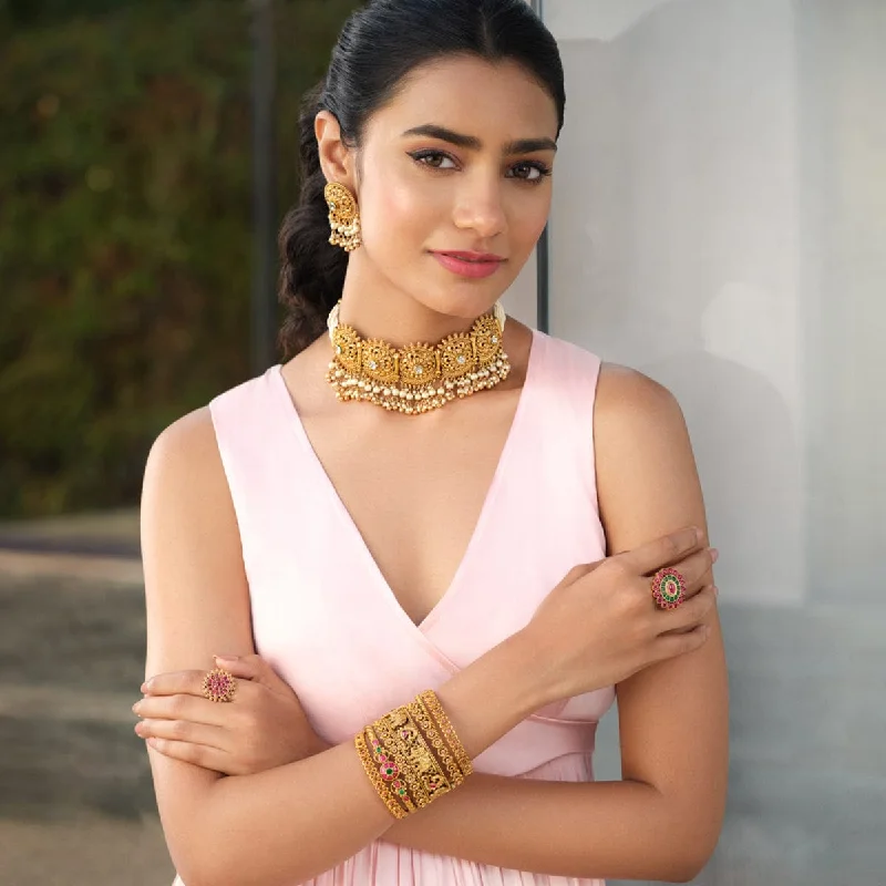 stackable gold bangle set Antique Necklace 165089