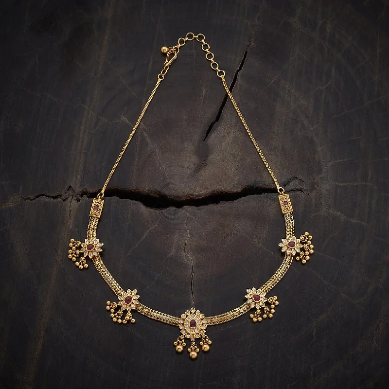 dainty lotus flower ring Antique Necklace 168021