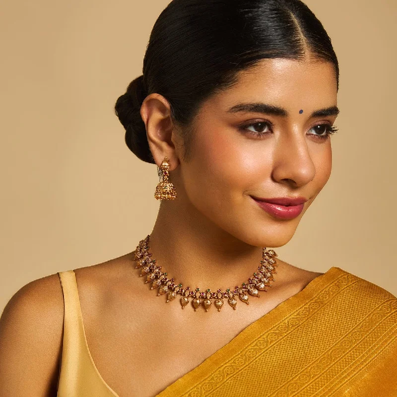 elegant pearl bridal set Antique Necklace 176419