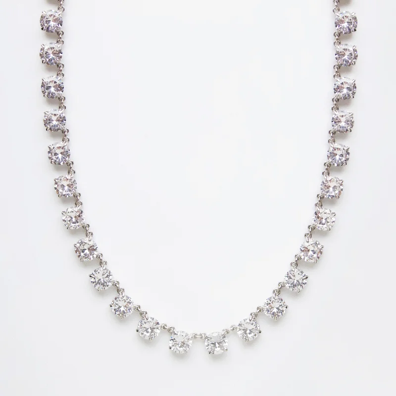 dainty sapphire stacking rings Belle Statement Tennis Necklace