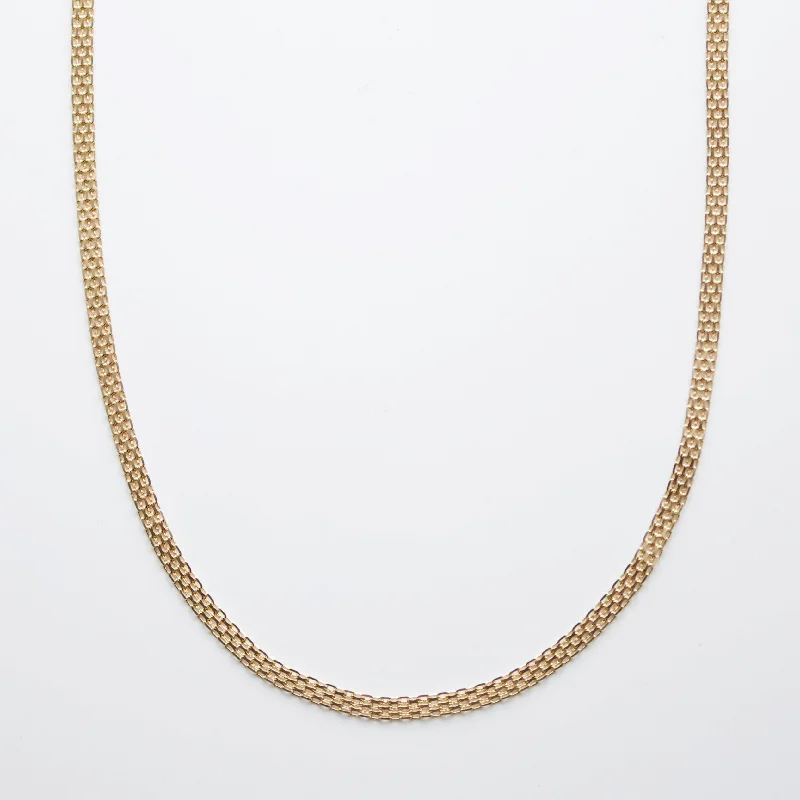 black and gold wedding band Braided Bismark Chain Necklace