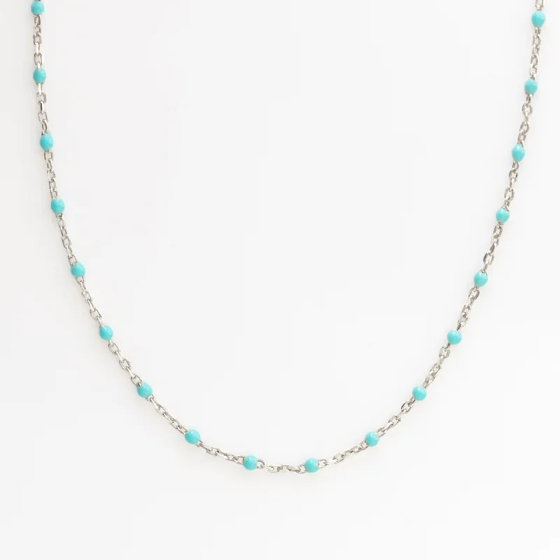 adjustable infinity charm bracelet Dainty Enamel Bead Necklace