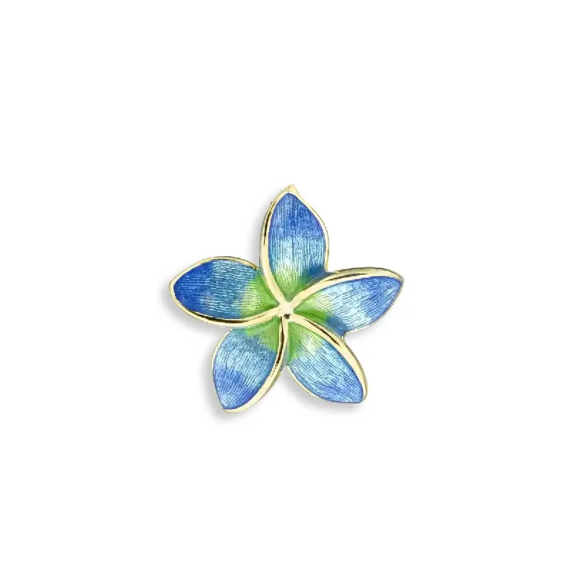 elegant art deco necklace Blue Pimeria Pendant