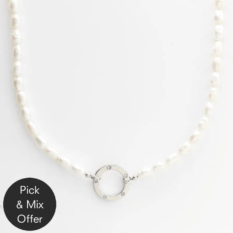 cute cat charm bracelet Celestial Star Set Clasp Pearl Necklace