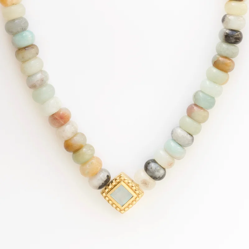 celestial sunburst ring gold Chunky Aqua Jade Beaded Necklace