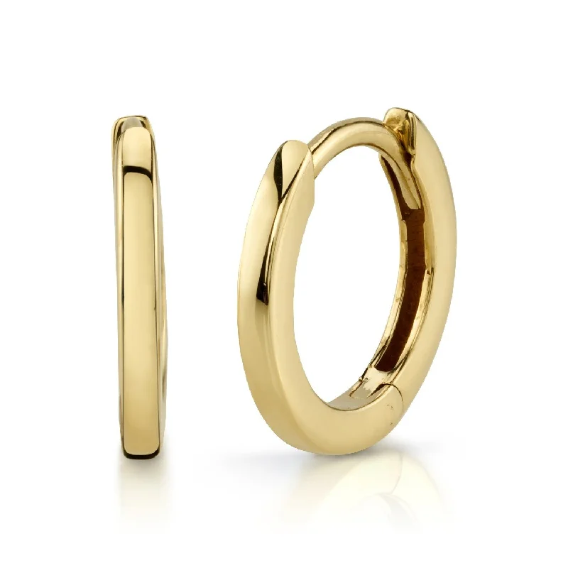 modern baguette diamond ring CLASSIC SMALL GOLD HOOPS