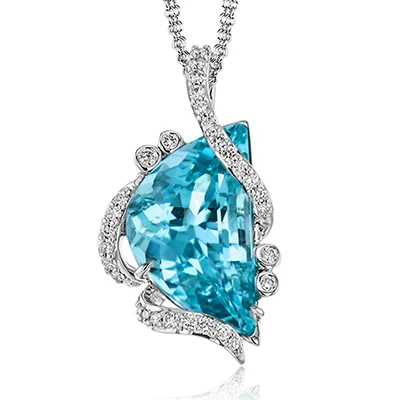 celestial astrology sign ring Color Pendant in 18k Gold with Diamonds