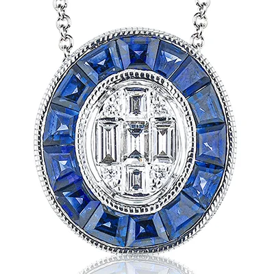chunky silver hoop earrings Color Pendant in 18k Gold with Diamonds