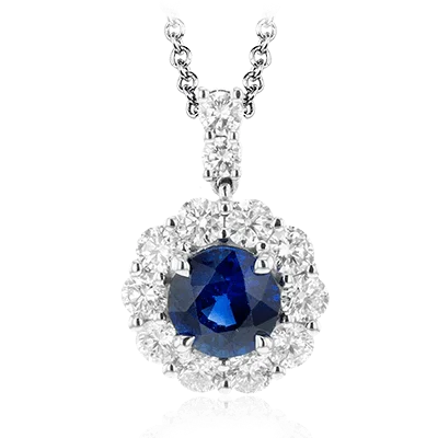 ethical lab-grown diamond ring Color Pendant in 18k Gold with Diamonds