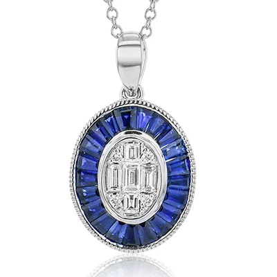 bold statement ring chunky Color Pendant in 18k Gold with Diamonds