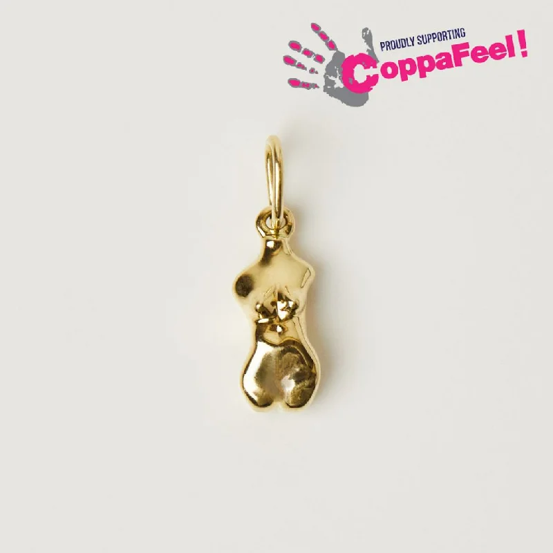 silver anklet with charms CoppaFeel! Goddess Body Charm