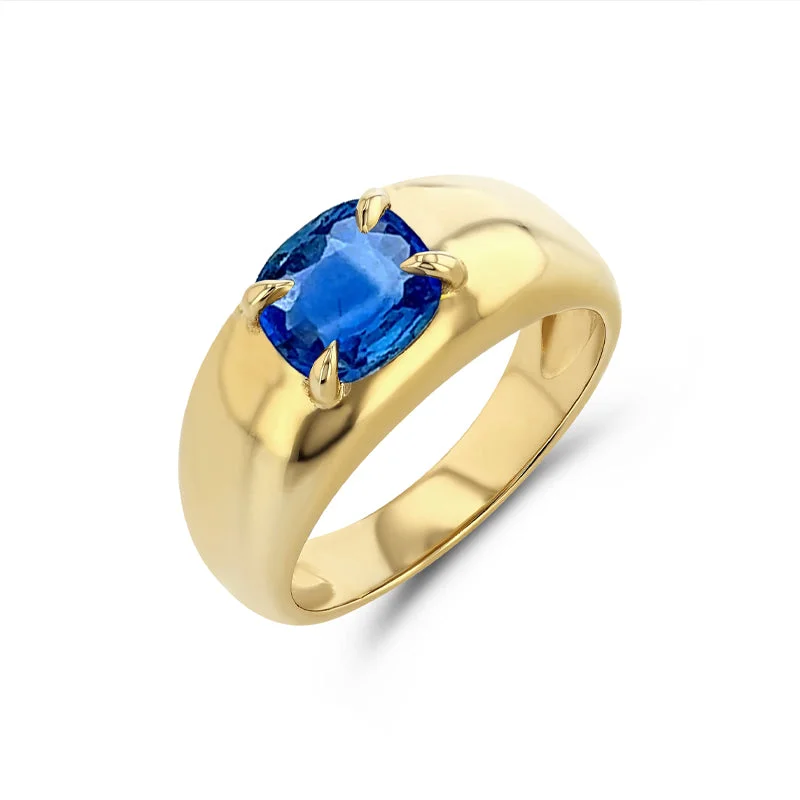 simple sapphire wedding band CUSHION CUT SAPPHIRE CLOUD RING