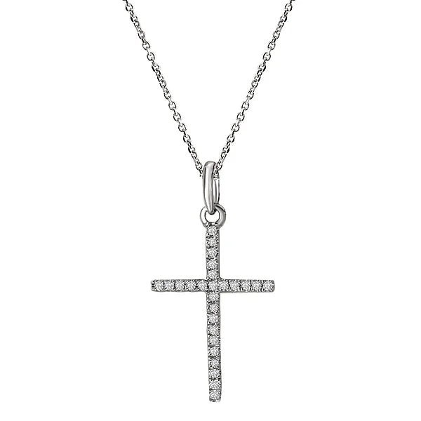 unique silver branch ring Diamond Cross Fashion Necklace