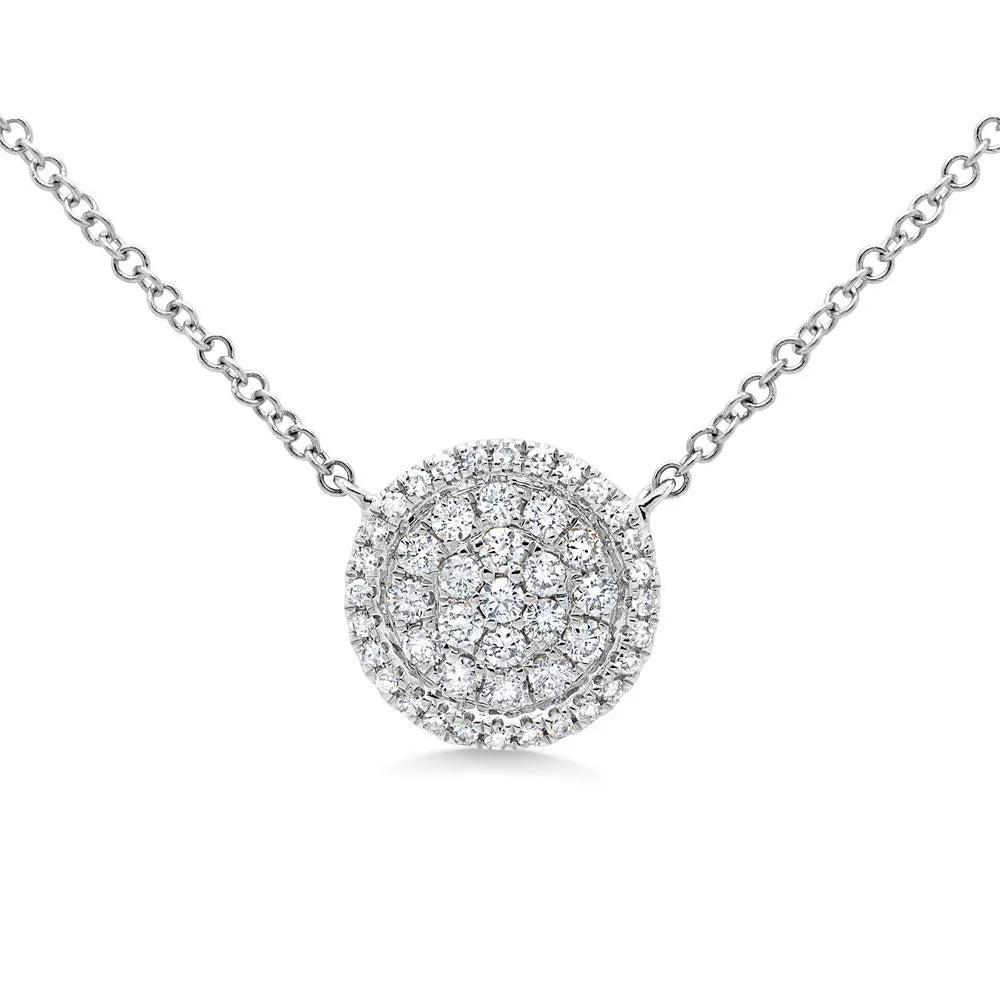 vintage rose-cut diamond ring Diamond Pave Circle Necklace