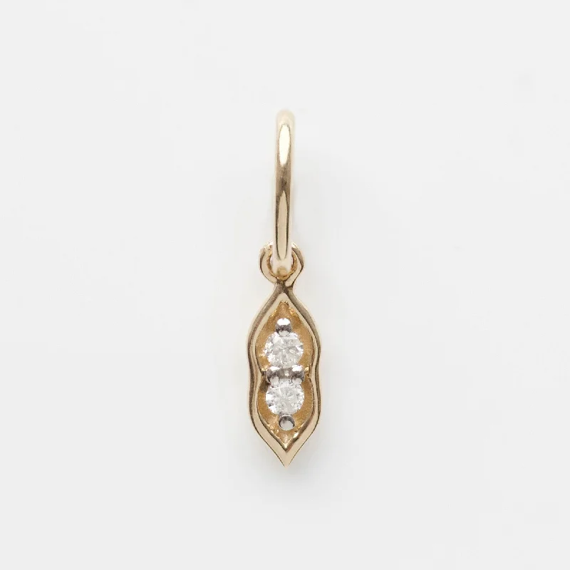 dainty rose gold anklet Diamond Peas in a Pod Charm