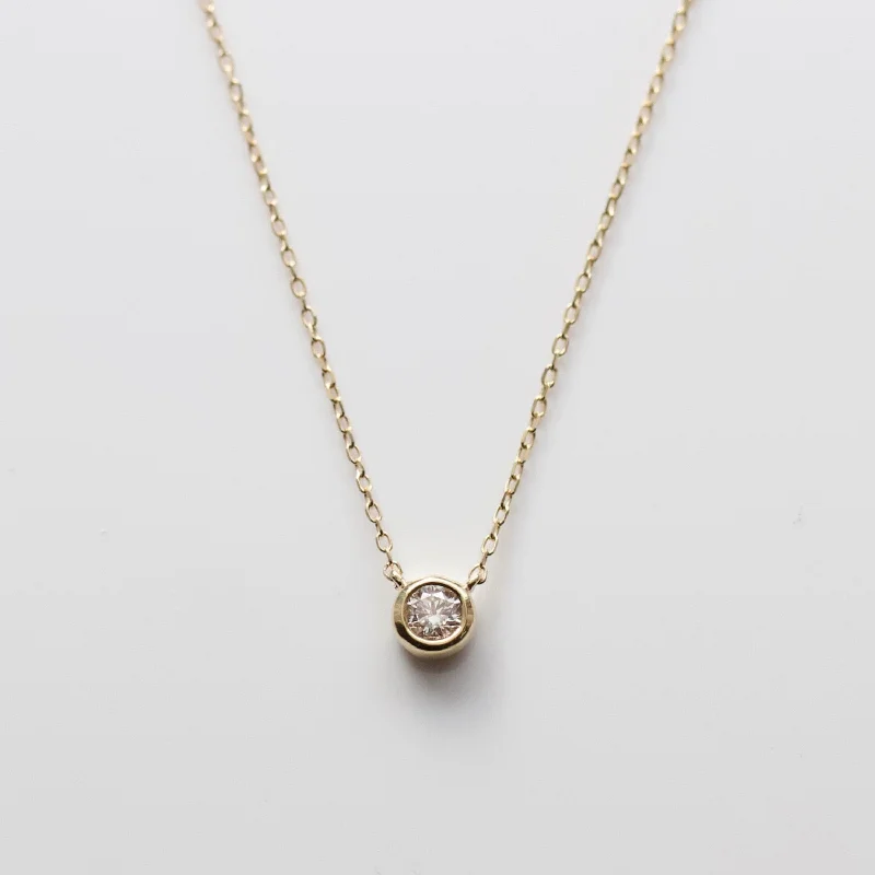 classic cubic zirconia pendant Diamond Solitaire Necklace