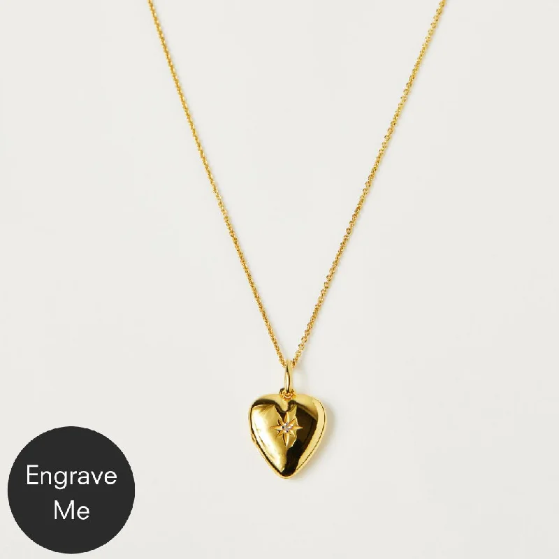white gold infinity ring Diamond Star Set Engravable Heart Locket