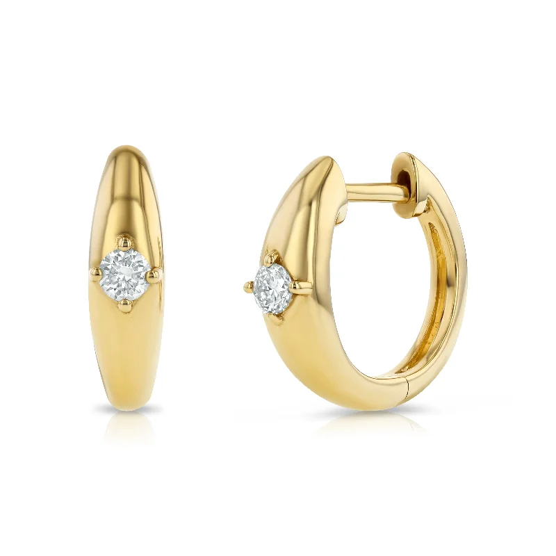 rose gold anklet chain DOME HOOP EARRINGS SOLITAIRE DIAMOND