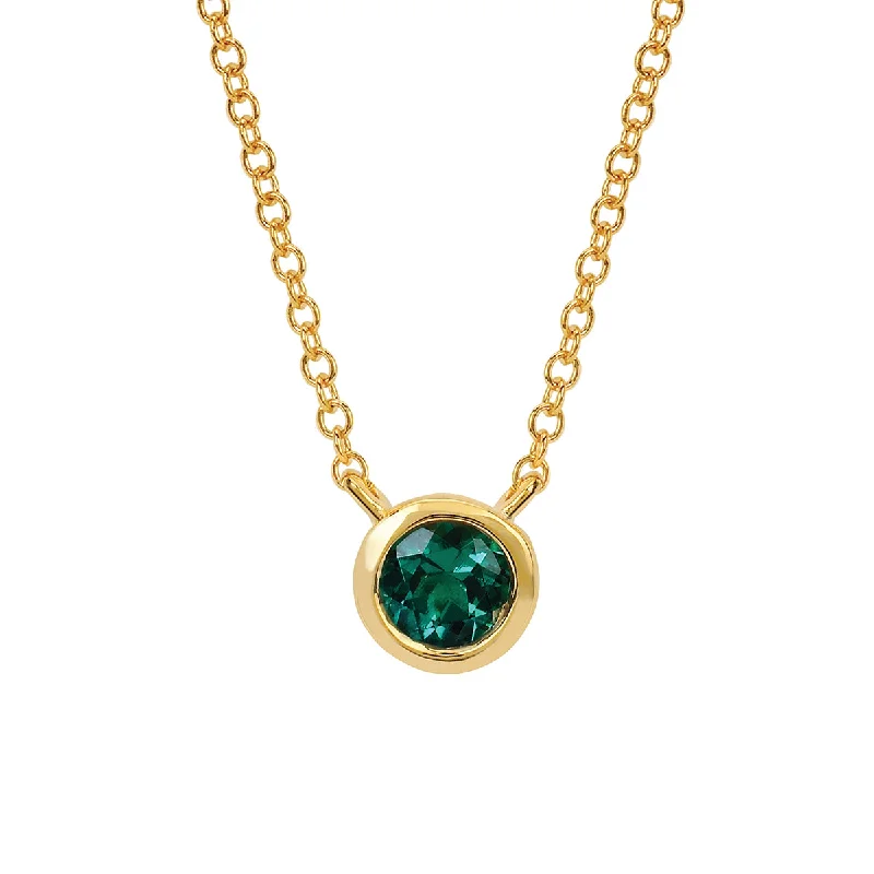 vintage-style floral brooch Emerald Bezel Set Pendant