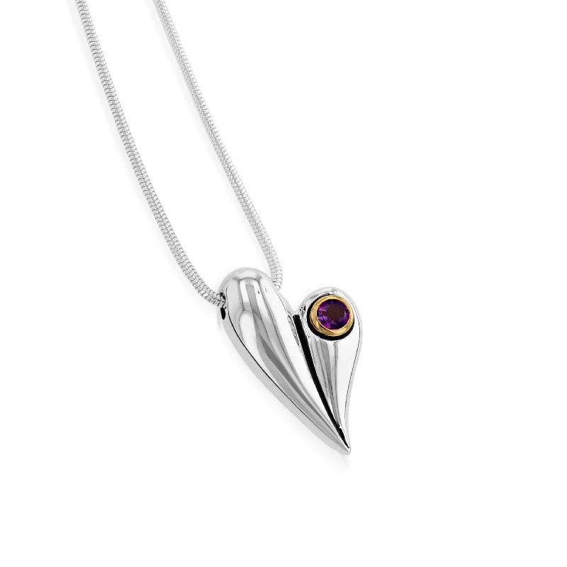 real citrine gemstone pendant Endearment Gemstone Heart Pendant Necklace